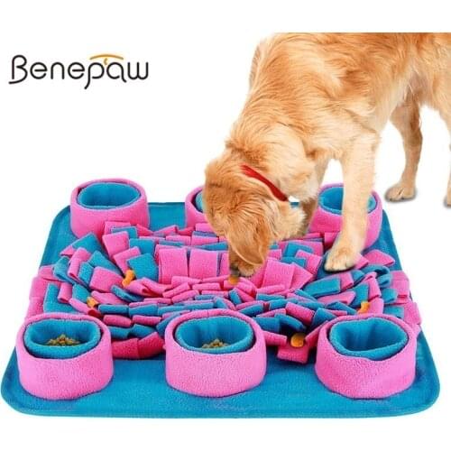 Benepaw Premium Dog Puzzle Interactive Pet Food Dispenser Toy With Non-slip Back Slow Feeding Puppy Dog Toys Game Increase IQ