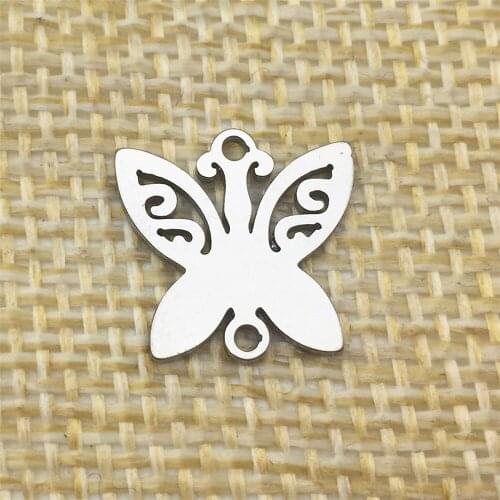 Butterfly Pendant Handmake Jewelry Diy Design Part 5pcs Butterflies Charms For Jewelry Necklace Making Diy Findings