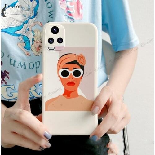 Sunglasses Pretty Girl Pattern Soft Silicone Phone Case For Vivo V20 SE Camera Lens Protection Cover Shell For Vivo Y20 Y50 Y17