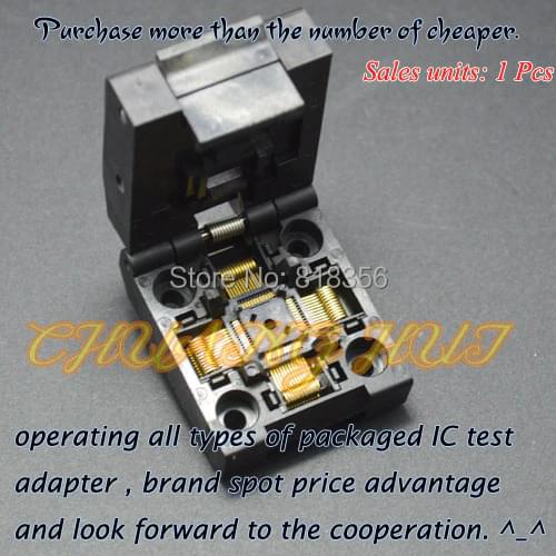 TQFP48 IC SOCKET QFP48 LQFP48 test socket Pitch=0.5mm Size=7mmX7mm 9mmX9mm