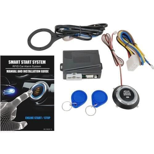 12V Universal Car Anti-theft RFID Induction One-key Start Anti-theft Alarm System Keyless Entry Start System Engine Start/Stop