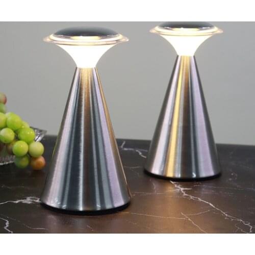 Cordless Vintage Bar Table Lamps Cafe KTV Restaurant Stand Table Light Touch Sensor Rechargeable LED Bedside Night Lights