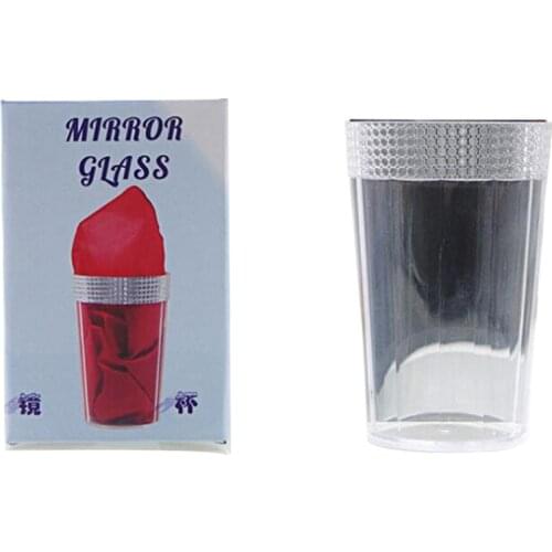 Mirror Glass Magic Tricks New Liquid To Silk Appearing Props Close-Up Magic Street Stage Magic Accessories Comedy Mentalism