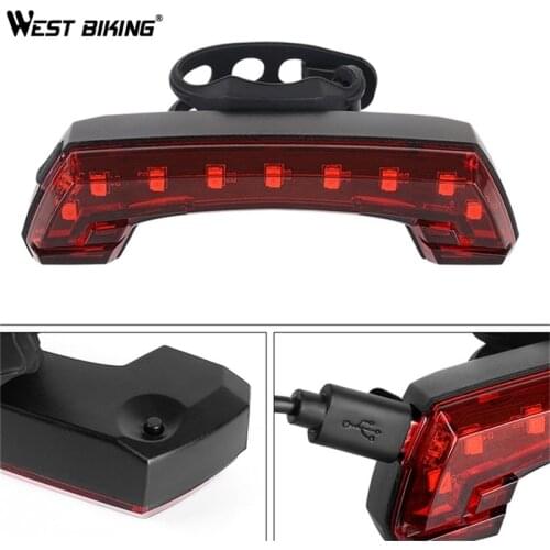 WEST BIKING Bike Tail Light Turn Signal Warning Cycling Rear Lights Smart Wireless Remote Control Horn Light MTB Bicycle Light