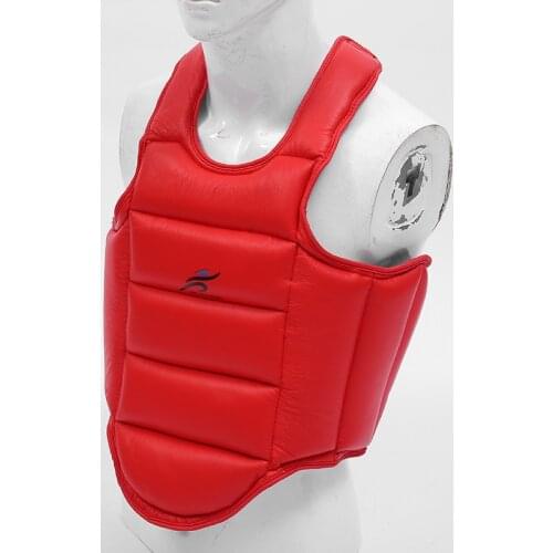 Karate Chest Guard Gear Taekwondo Sparring Solid Blue Red Boxing Chest Protector for Kids Adult WTF MMA Fitness Equipment