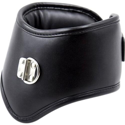 Zerosky PU Leather Collar Neck Bondage Restraint Soft Sponge Inside Novelty Games Products For Couple