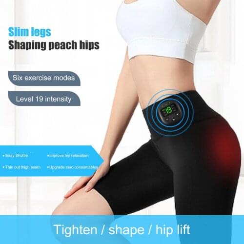 Women Smart EMS Fitness Shorts High-Waist Hip Lifting Muscle Training Pants