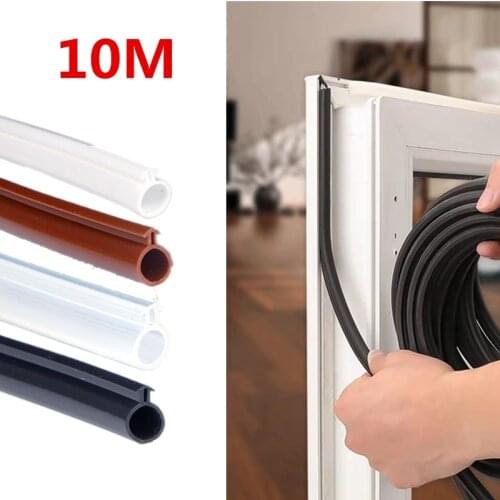 10M O Type Plastic Steel Door Window Sealing Strip Silicon Rubber 4 Color Seals Draft Stopper Hollow Bulb Barb Tubular Gasket