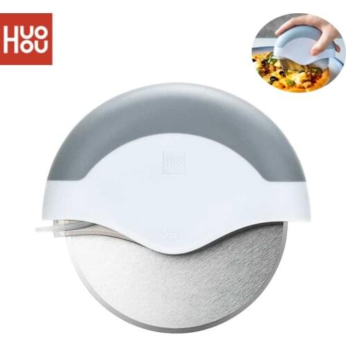 2020 HUOHOU Pizza Cutter Stainless Steel Cake Knife Pizza Wheels Scissors Kitchen Baking Tools For Pizza Pies Waffles