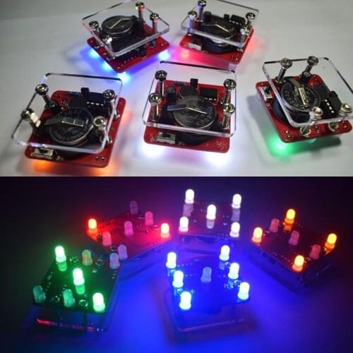 2021 New DIY Swing Shaking LED Dice Kit with Small Vibration Motor Diy Electronic Kits