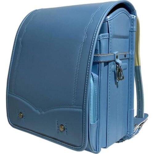 2021 Japanese School Bag For Kids PU Leather Waterproof Orthopedic Backpacks Metal Buckle Flip Design Schoolbags For Student