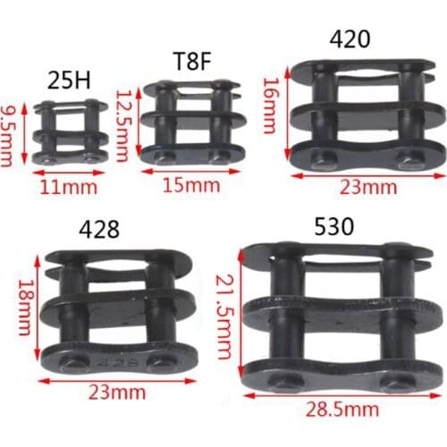 25h t8f 420 428 530 chain link master pocket dirt pit atv quad go kart and motorcycle gas scooter