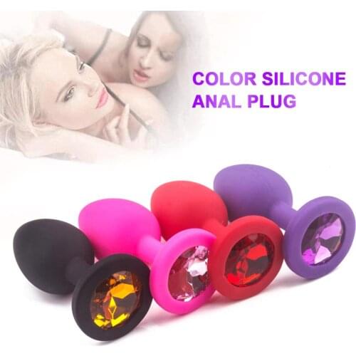 3D Faux Diamond Silicone Butt Anal Plug Masturbation Couple Flirting Sex Toy Masturbation Tool Sex Toys BDSM