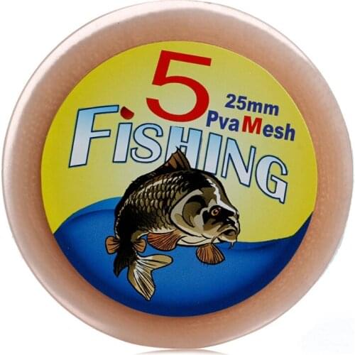 5M Mesh PVA Refill Carp Fishing Stocking Boilie Rig Bait Wrap Bags 25/37/44mm