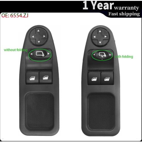 6554.ZJ Master Power Window Lifter Switch Control Button for Fiat Scudo Citroen Jumpy Citroen Dispatch Peugeot Expert 2007-2016