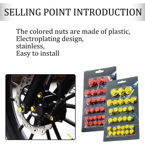 30Pcs/Set Motorcycle Modification Head Screw Cover Decorative Parts Nuts Styling Cover Motorcycle Modification Accessories