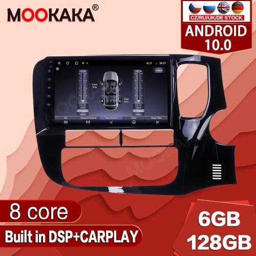Android 10.0 128G For Mitsubishi Outlander RHD14-19 Car Multimedia Player Radio GPS Navigation Auto Stereo Recorder Unit Audio