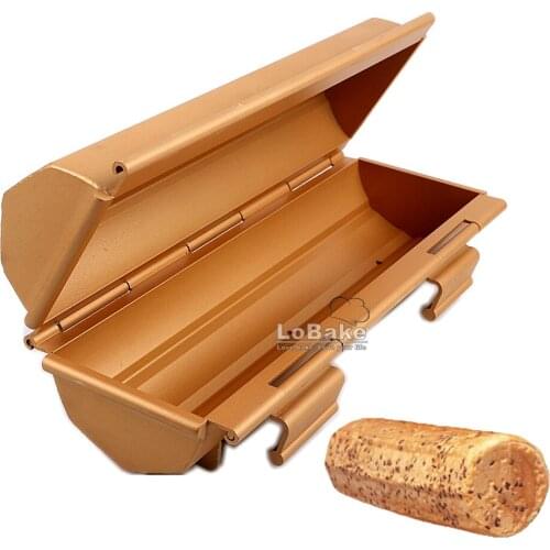 Nonstick golden color shut and open octagon 30.5cm long toast mold smooth wall cake mould bread loaf maker for DIY bakeware