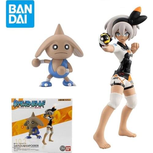 BANDAI Pokemon Vladimir Basov Bea Hitmontop Eating and Playing Boxed Eggs Pvc Collection Model Toy Anime Figure for Kids