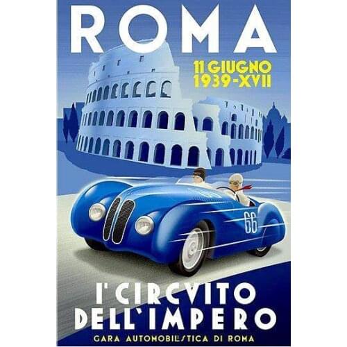 More style Hot Race Car Vintage Style Auto Racing Art Film Print Silk Poster Home Wall Decor 24x36inch