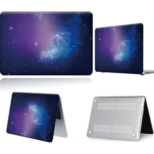 Purple Galaxy Pattern PVC Anti-slip Laptop Case For Apple Macbook 12/Air 11 13 A2337/Pro 13(A2251 A2289) 15 16/Pro 13 A2338