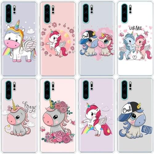 Cute Hippo Unicorn Horse Phone Case For Huawei Honor 9 10 20 8A Y9S Lite Pro Y5 Y6 Y7 Y9 2019 7A 7X 8A 8X 8S 9X 10i20i V20 V30 C