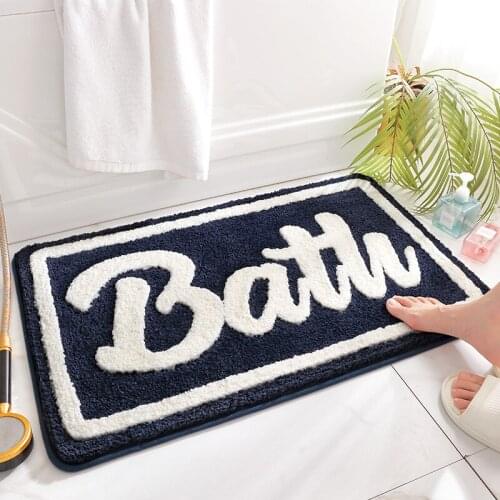 Bath Mat Bathroom Non-Slip Rug Cartoon Kitchen Absorbent Microfiber Mat Anti-fall Door Mat for Floor Toilet Household
