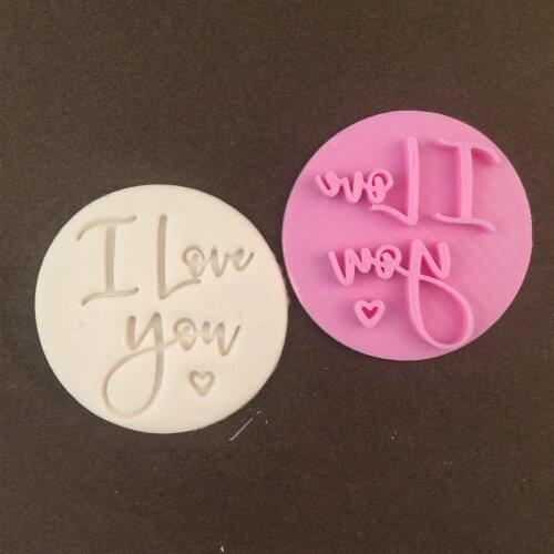 I love you Wedding Proposal Wedding Cookie Seal Model Baking Mold DIY Cake Tool 3D Printing Custom
