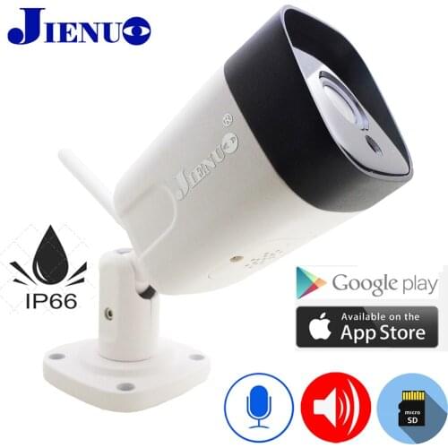 JIenuo IP Camera Wifi 1080P Two-way Audio Outdoor Waterproof CCTV Surveillance Security Wireless IPCam Onvif HD Metal Home Cam
