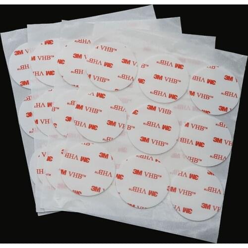 36pcs 3M White Tape Rubber Foam Double-Sided Adhesive Round 40mm Super Glue Surface White Bottom Office Stationery Tape