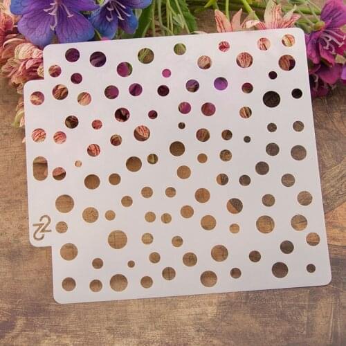 Circle Dot Sticker Painting Stencils for Diy Scrapbooking Stamps Home Decor Paper Card Template Decoration Album Crafts Art