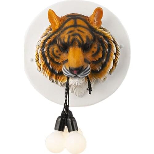 Italian design lamp tiger bite line resin wall lamps Nordic living room dining room bedroom aisle decor animal sconces lights