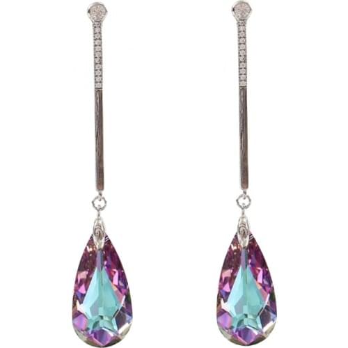 LANFLORA fashion women Crystal long earrings Classic women earrings foreign trade bulk wholesale earrings