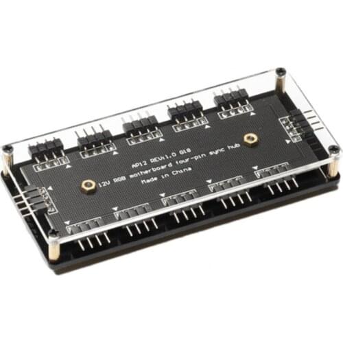 Plug Play Lightweight 12V 4 Pin RGB Cooling Fan Cable Splitter Hub for PC