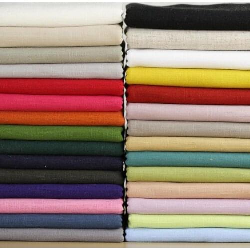 LEO&LIN Bamboo Red Black white Green Beige Cotton Linen fabric for sewing patchwork background DIY clothing tablecloths