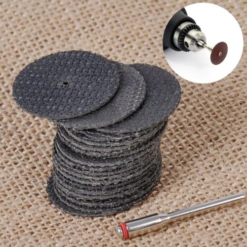 LETAOSK 20pcs 32mm Resin Fiberglass Cutting Wheel Disc + Mandrel for Rotary Tools