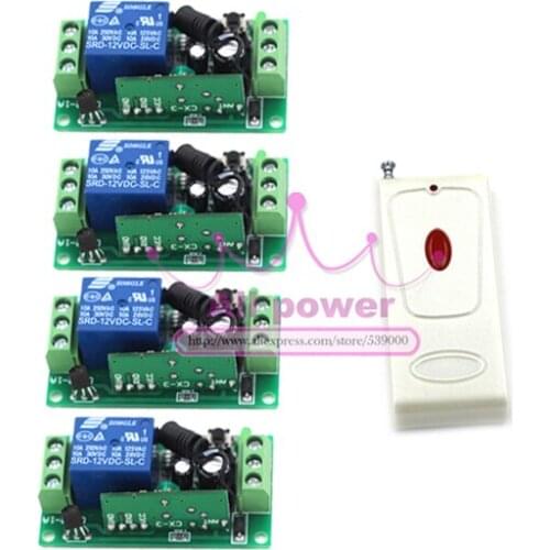Hot remote control switch 12v rf garage door remote control learning code light relays momentary rf switches