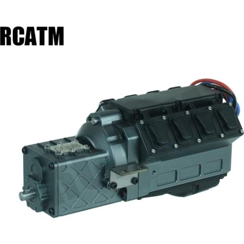 Metal Two Speed Transmission Gearbox 27T 540 Brush Motor for 1/14 Tamiya RC Truck Tipper SCANIA 620 VOLVO FH16 Actros 3363 MAN