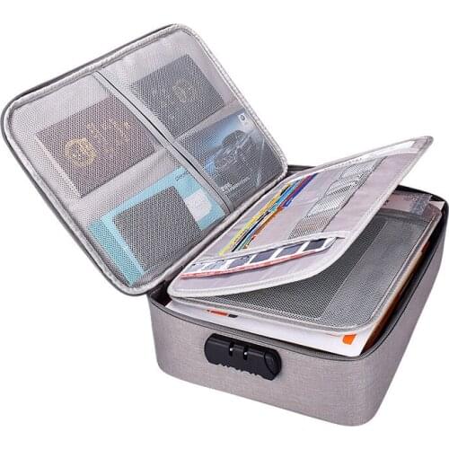 Multi-layer Document Storage Box Document Storage Handbag Men And Women Waterproof Travel Briefcase Business Notebook Bag