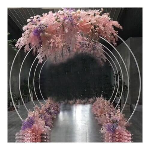 New Iron Circle Wedding Arch Props Background Single Arch Flower Outdoor Lawn Wedding Flower Door Rack Party Birthday Decoration