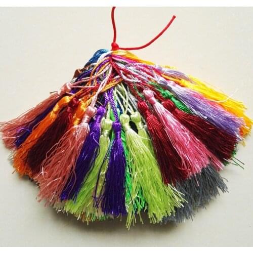 Wholesale 13cm mixed China knot tassel process for China knot tassel process DIY Handmade Jewelry Bracelet Accessories 100pcs