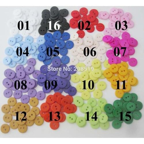 NB0016 wholesale craft buttons 1/2" 1000pcs Multicolors flatback resin button Handmade scrapbooking accessories