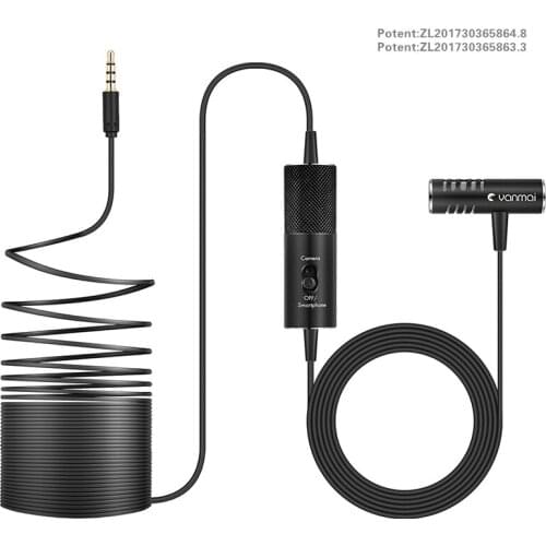 Professional Lavalier Microphone Clip-on Lapel Omni-directional Condenser Microphone MINI Mic For Smartphone Camcorder Camera PC