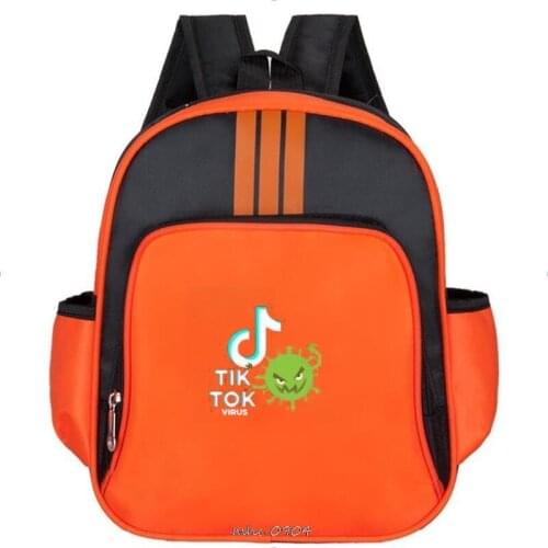 Tik Tok 3D Printed Cartoon Backpack Children Bag Anime Schoolbags Kids Zipper Kindergarten 13 Inch Bookbag birthday gift