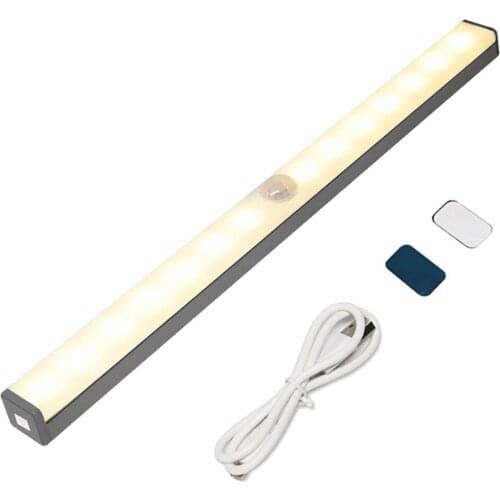 LED Human Induction Under Cabinet Light USB Charging Wardrobe Counter Lamp GQ