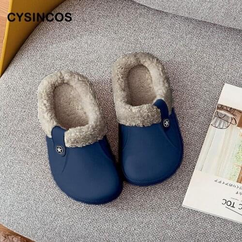 Winter Shoes For Woman Mens Slippers Plush Warm Fur Slippers Clogs Lovers Home Slippers Shoes For Female Mules Womens 2021