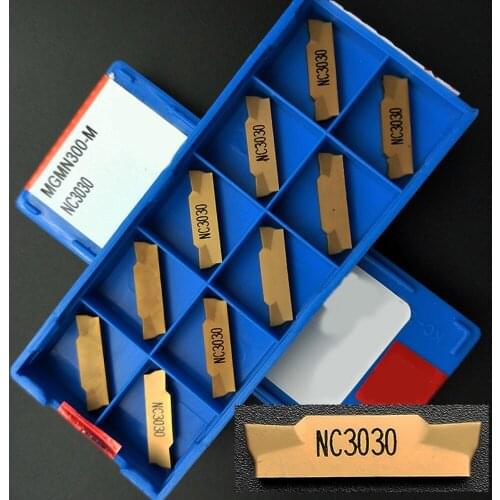 10pcs~100pcs MGMN300-M NC3030 3mm wide double-head Cutting CNC lathe tools Carbide grooving Insert blade for steel iron
