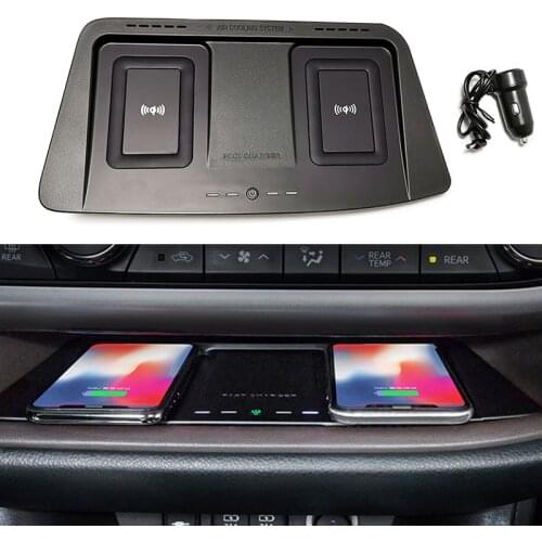 10W car QI wireless charger for Toyota Highlander 2015 2016 2017 2018 2019 wireless phone charger charging plate accessories