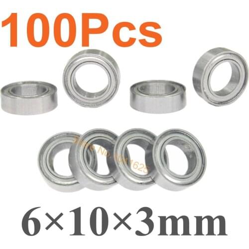 100pcs Ball Bearings 6x10x3mm For HPI Traxxas Associated Tamiya Kyosho Axial RC Car Upgrade Parts Spare Replacement