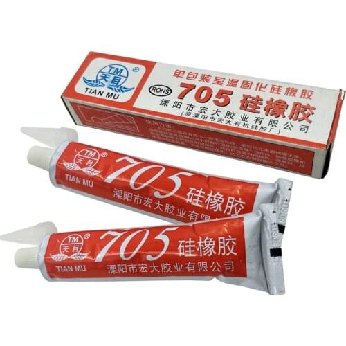 2pcs 50g 705 Silicone Waterproof Clear Heat Resisting Sealing Glue For Electron Component PCB Appropriative Glass Plastic Curing